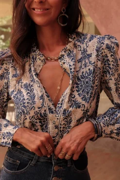 Flash Sale Blouse Caitlin bleue Blouses