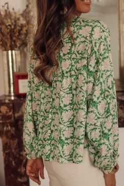 Sale Blouse Clay verte Blouses