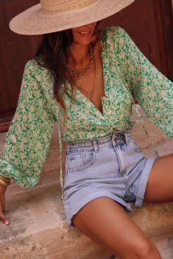 Flash Sale Blouse Hava verte Blouses