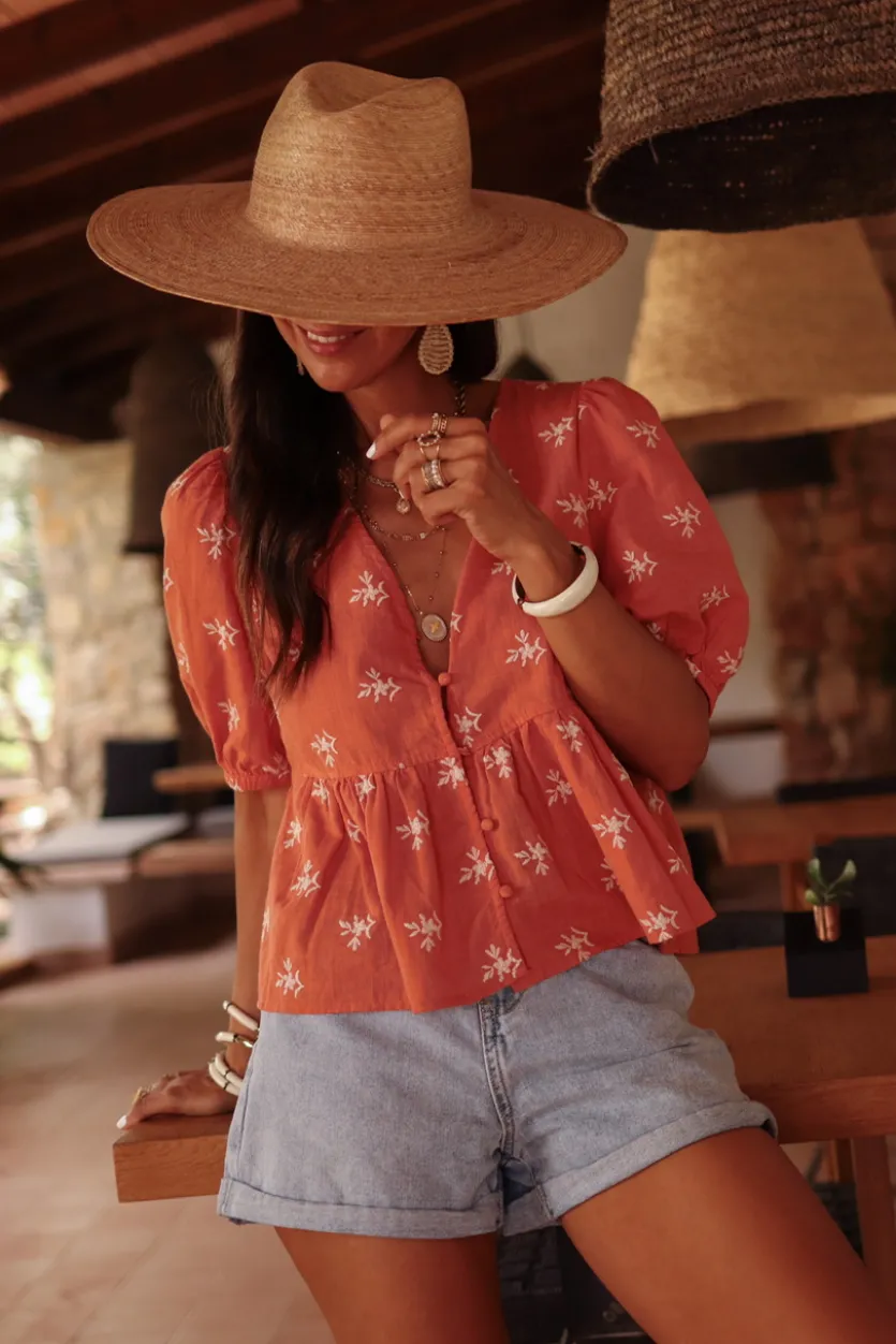 Clearance Blouse Lio terracotta Blouses