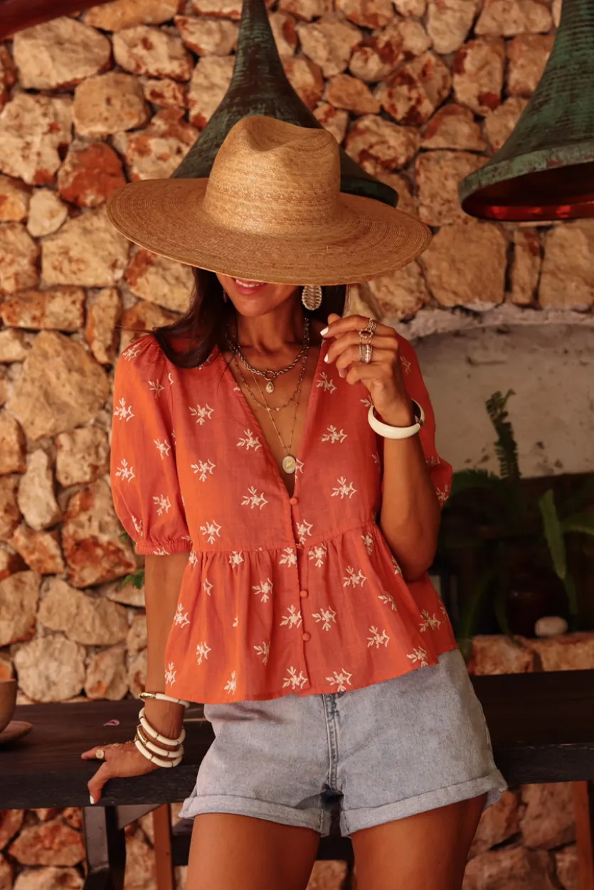 Clearance Blouse Lio terracotta Blouses