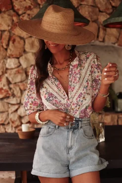 Hot Blouse Lysia parme Blouses