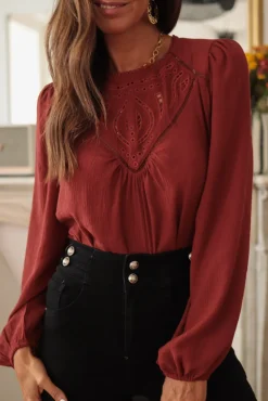 Best Sale Blouse Manola terracotta Blouses