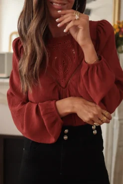 Best Sale Blouse Manola terracotta Blouses