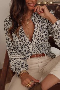 Clearance Blouse Milly bohème bleue Blouses