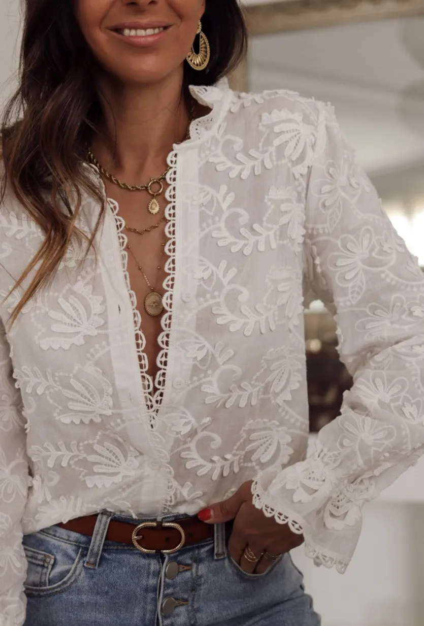 Clearance Blouse Érika blanche Blouses