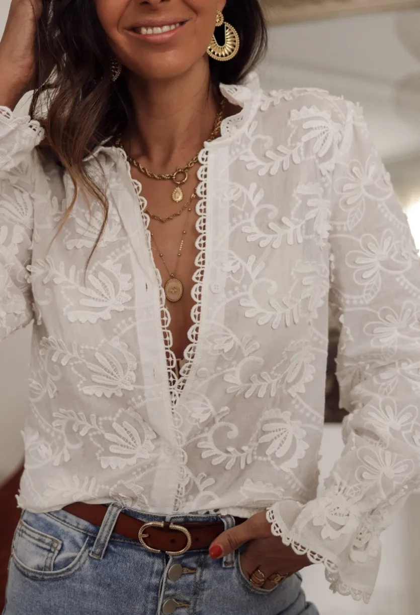 Clearance Blouse Érika blanche Blouses