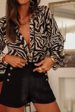 Flash Sale Blouse Tally imprimé zébré Blouses