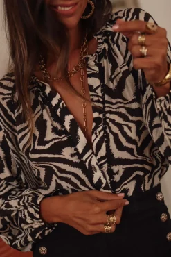 Flash Sale Blouse Tally imprimé zébré Blouses