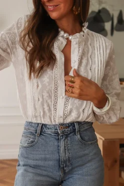 Cheap Blouse Terry blanche Blouses
