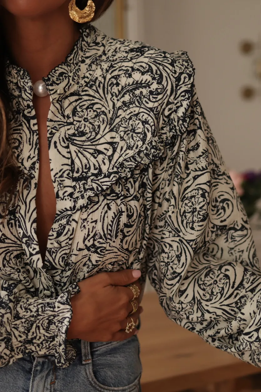 Outlet Blouse Tracy bleue Blouses