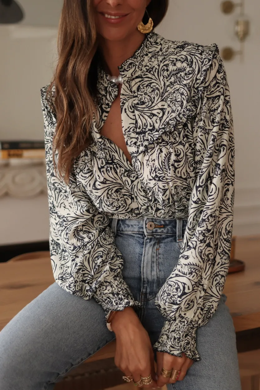 Outlet Blouse Tracy bleue Blouses