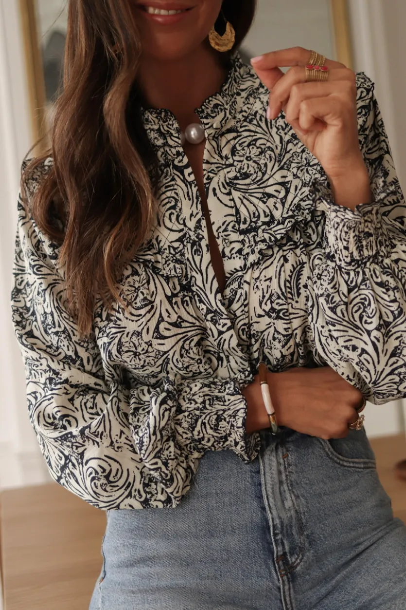 Outlet Blouse Tracy bleue Blouses