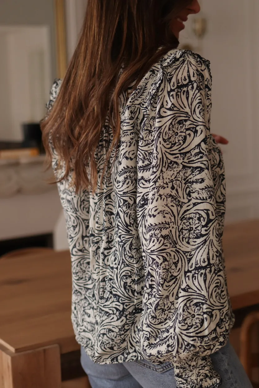 Outlet Blouse Tracy bleue Blouses