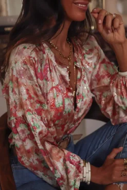 Shop Blouse Wyna terracotta Blouses