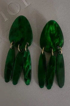 Clearance Boucles d’oreilles Jona verte Boucles D’oreilles