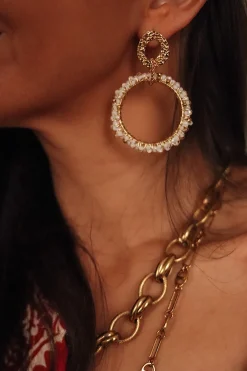 Online Boucles d’oreilles lily blanche Boucles D’oreilles