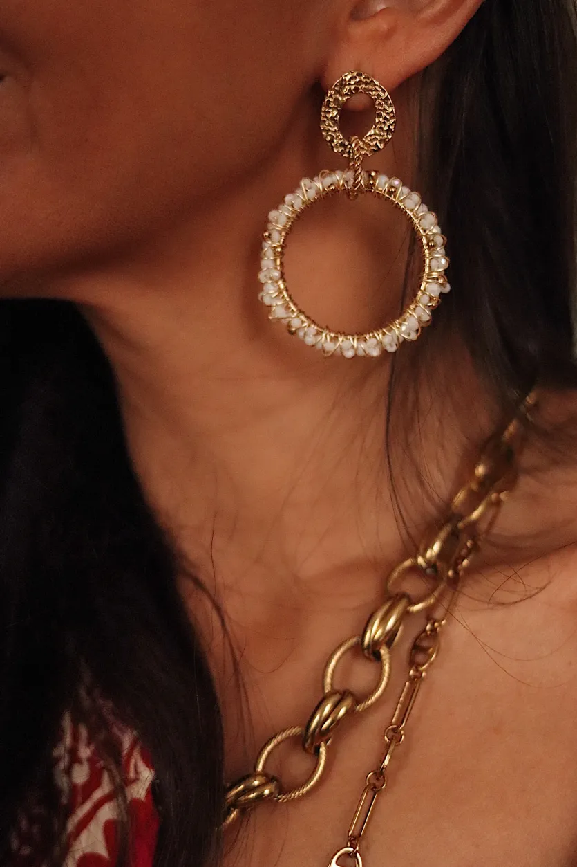 Online Boucles d’oreilles lily blanche Boucles D’oreilles