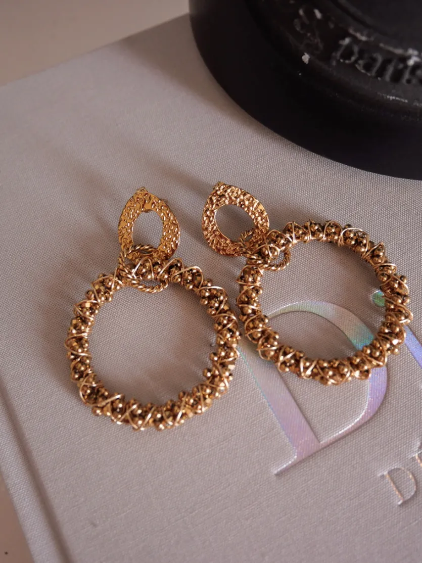 Hot Boucles d’oreilles Lily dorées Boucles D’oreilles