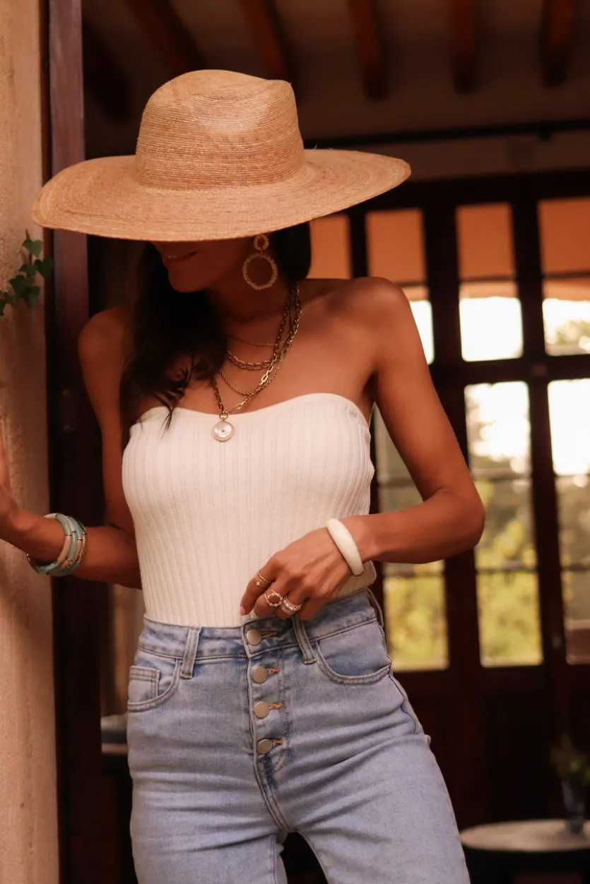 Hot Bustier Bella blanc Tops