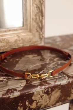 Clearance Ceinture Andy camel en cuir Ceintures