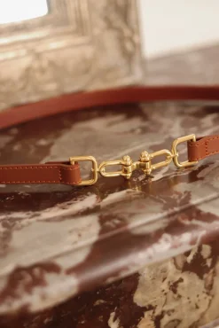 Clearance Ceinture Andy camel en cuir Ceintures