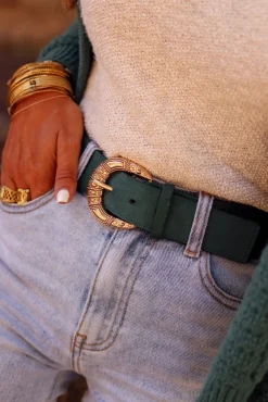 Outlet Ceinture Iris verte Ceintures