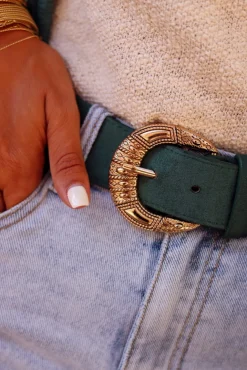 Outlet Ceinture Iris verte Ceintures