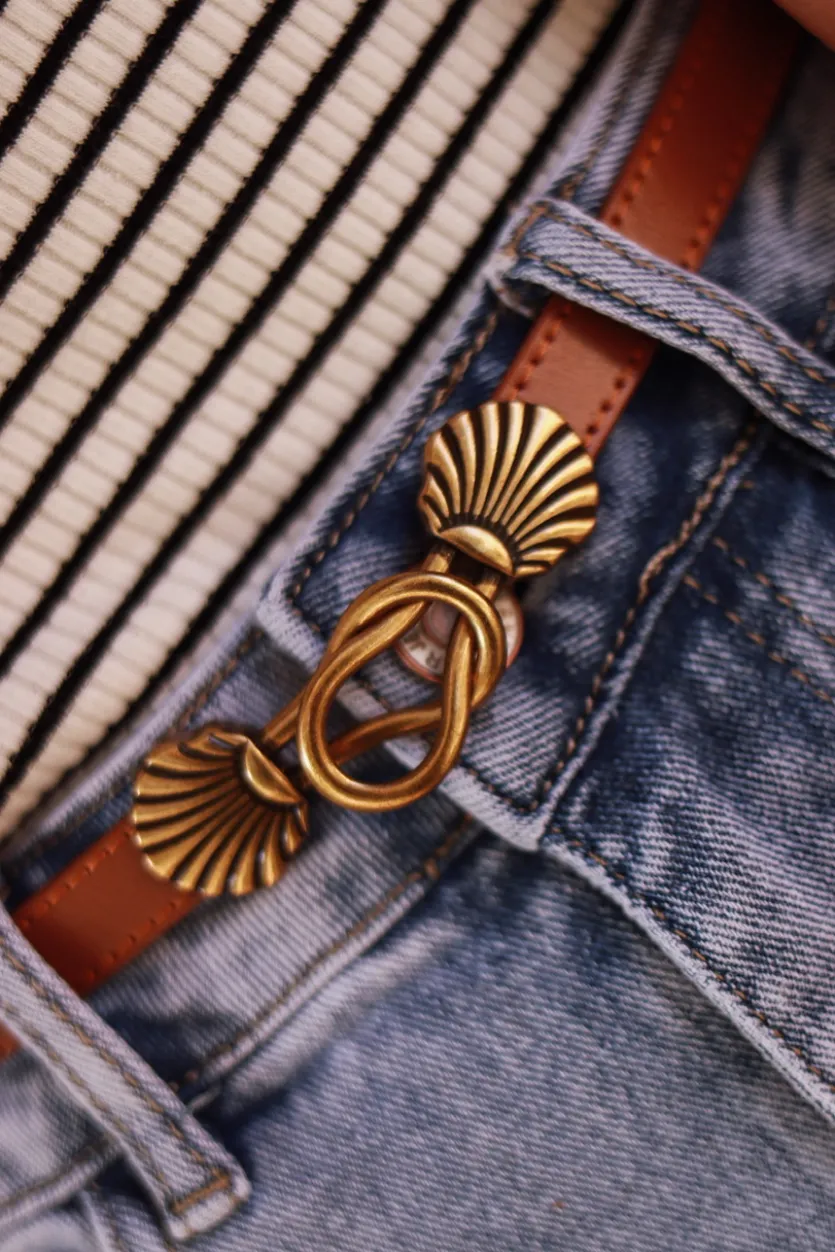 Outlet Ceinture Talie en cuir Camel Ceintures