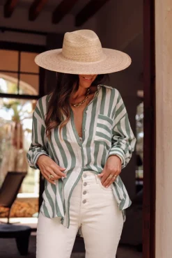 Discount Chemise Côme à rayures vertes Chemises