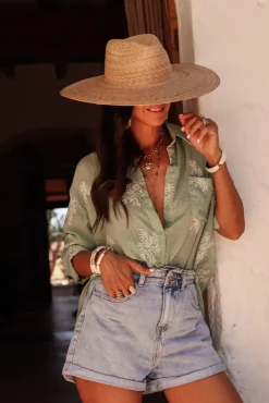 Shop Chemise Gaelle verte Chemises