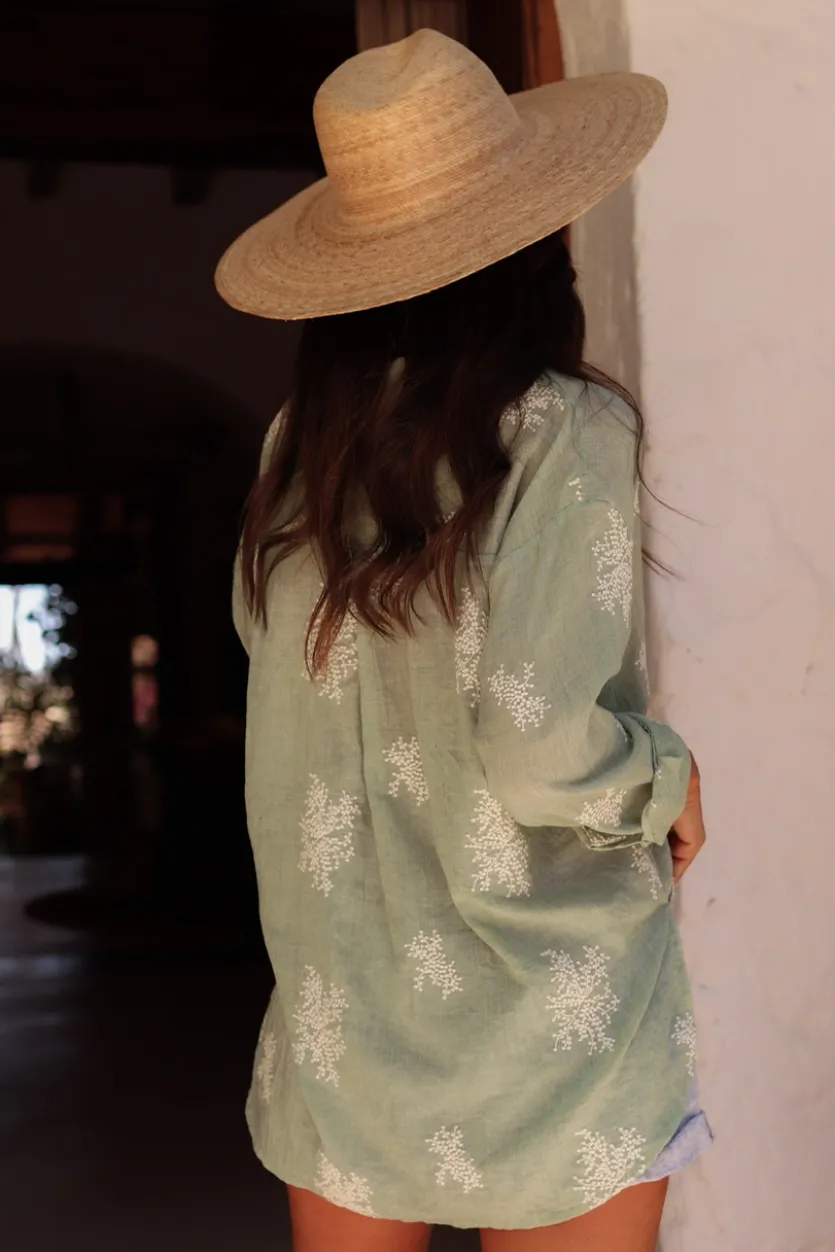 Shop Chemise Gaelle verte Chemises