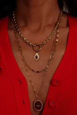 Cheap Collier Mirage bordeaux Colliers