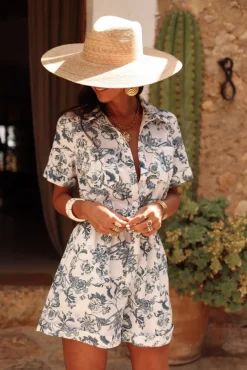Online Combi-short Fedora bleue Combinaisons