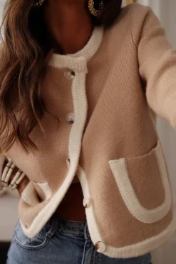 Cheap Gilet Alma camel Gilets