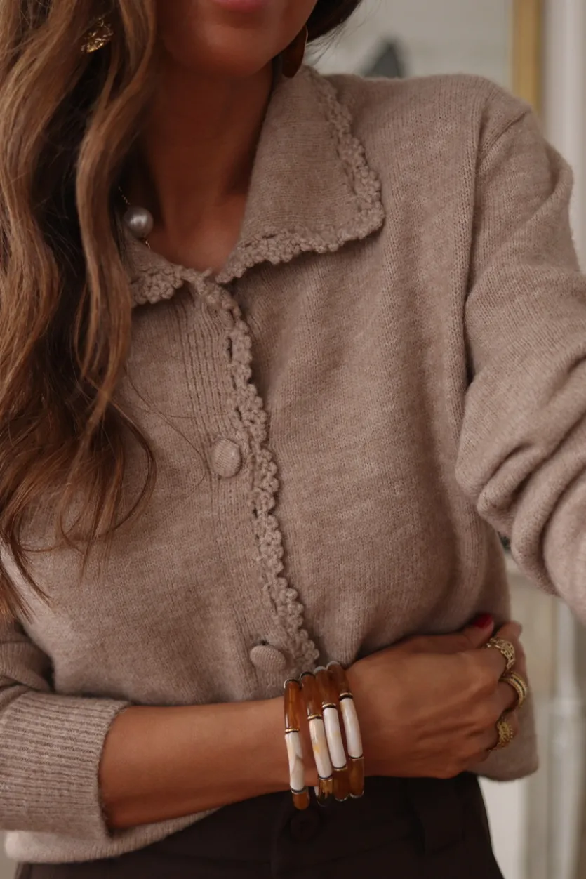 Cheap Gilet Camille taupe Gilets
