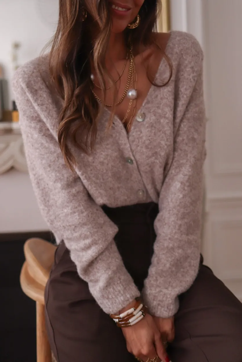 Clearance Gilet Jeanne beige Gilets