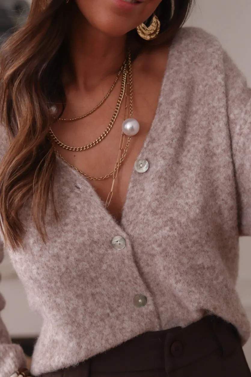 Clearance Gilet Jeanne beige Gilets