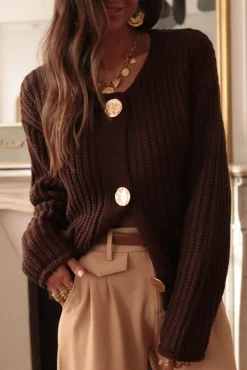 Sale Gilet Maddie marron Gilets