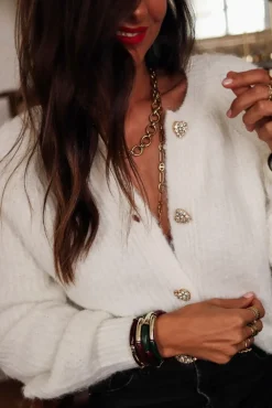 Shop Gilet Soho écru Gilets