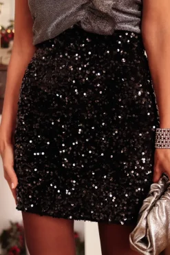 Best Sale Jupe à sequins Baila noire Jupes