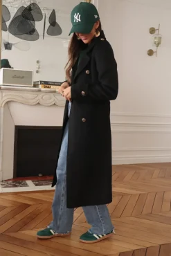 Shop Manteau Apolline Noir Manteaux