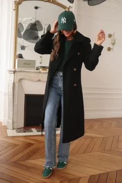 Shop Manteau Apolline Noir Manteaux