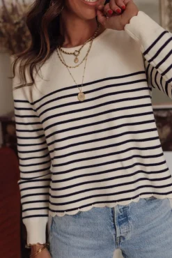 Sale Pull Capri marinière Pulls