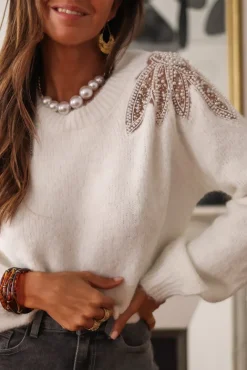 Flash Sale Pull Edwige blanc Pulls
