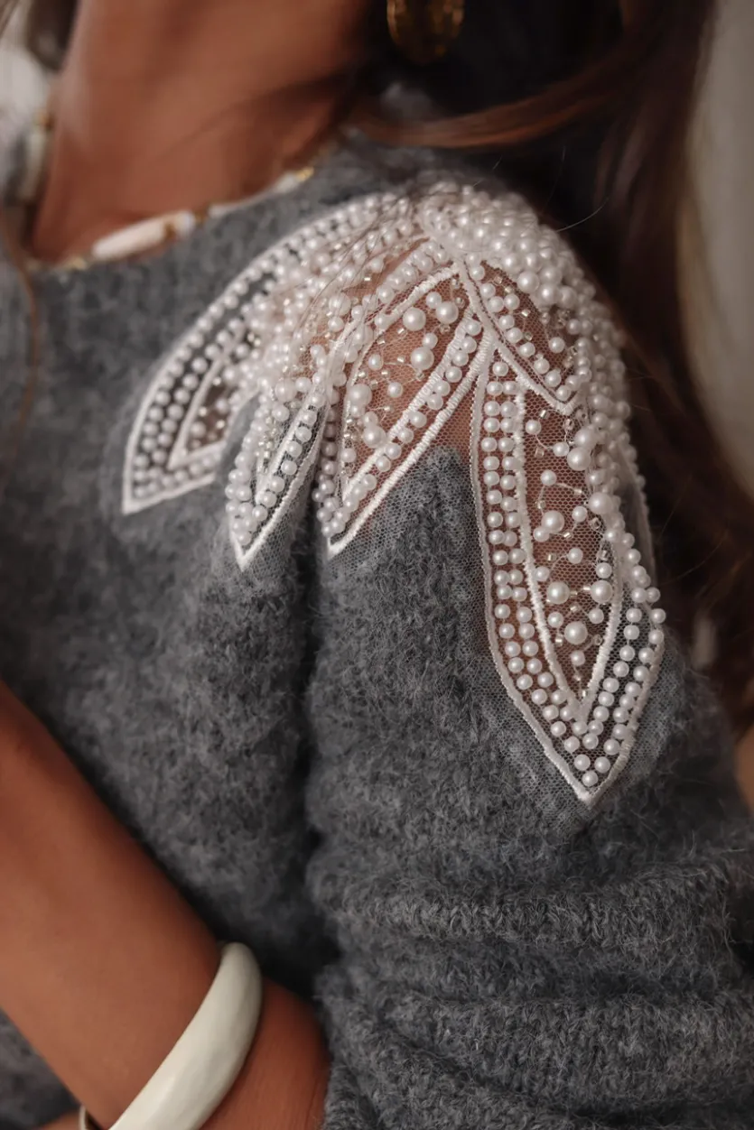 Flash Sale Pull Edwige gris Pulls