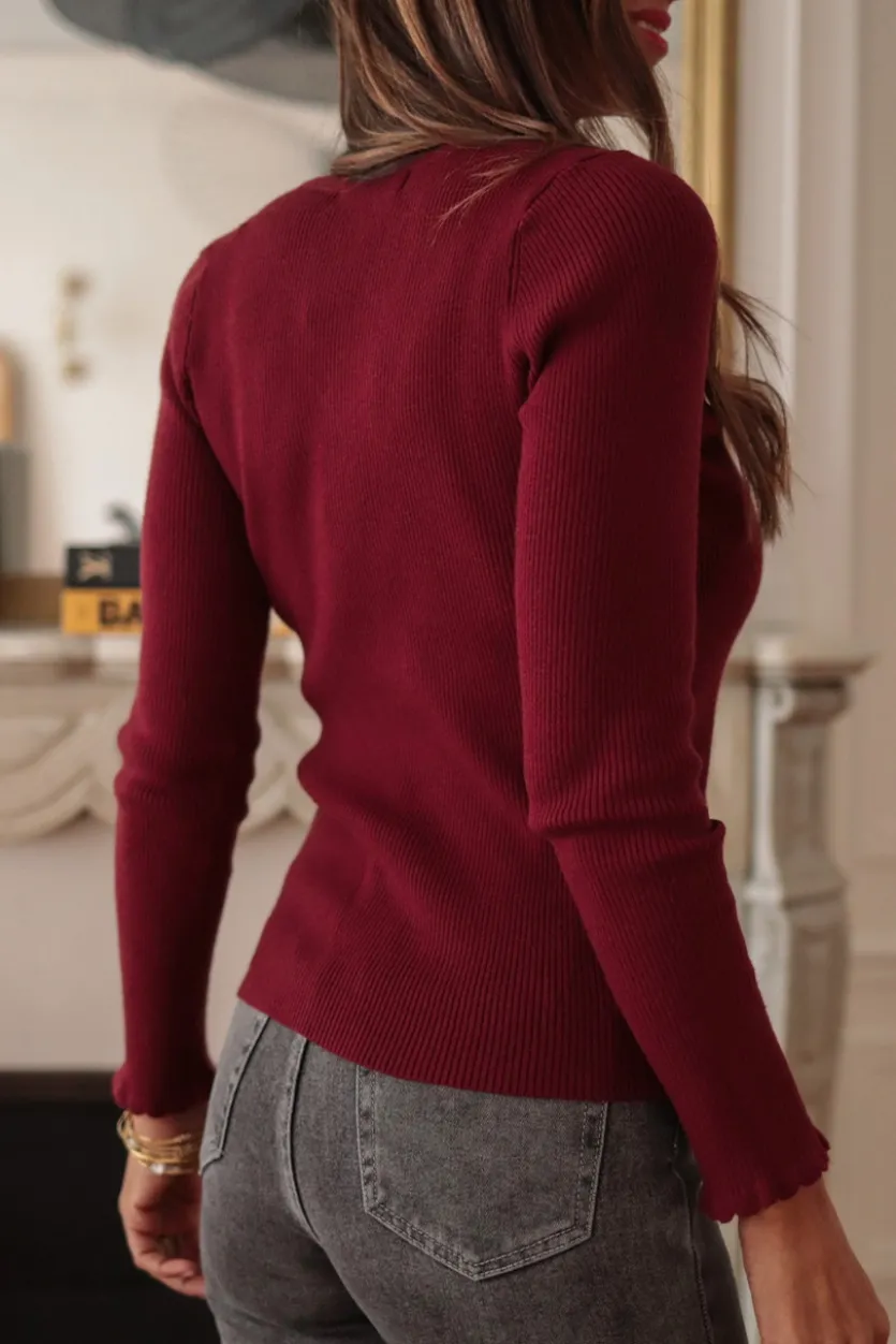 Store Pull Palmyre bordeaux Pulls