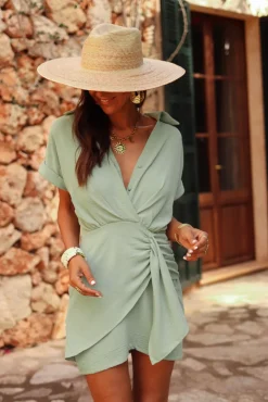 Store Robe Carlina vert d’eau Robes