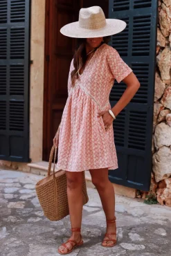 Best Robe Flavia rose brodée Robes
