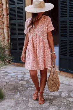 Best Robe Flavia rose brodée Robes